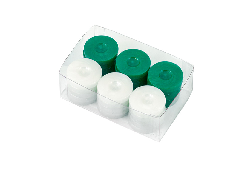 Value Backgammon Stones in Green & White