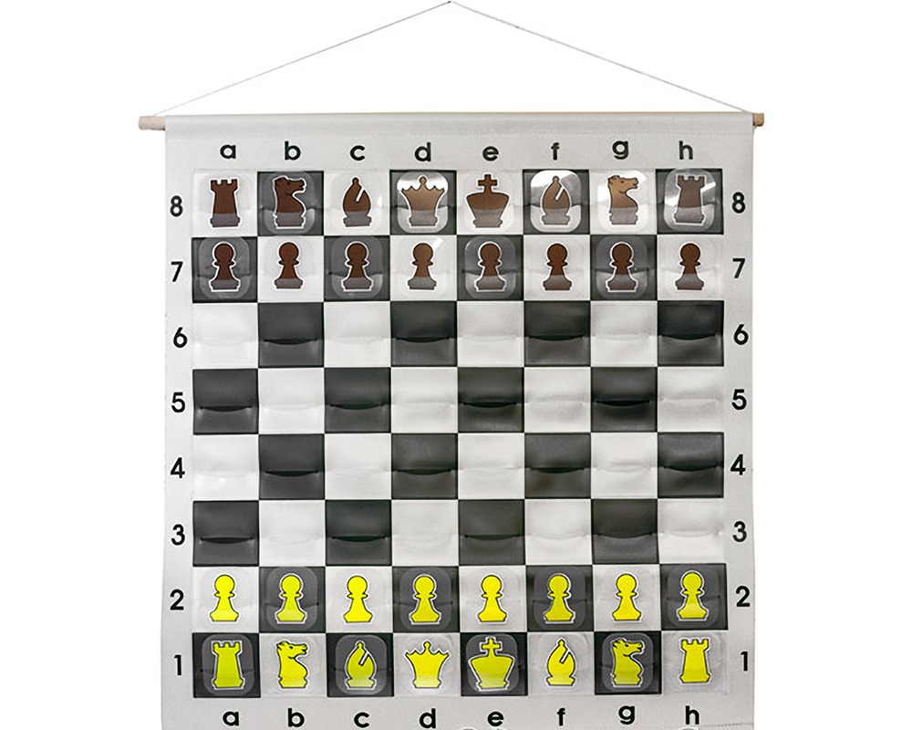 Pouched Chess Demonstration Board 25 Inches