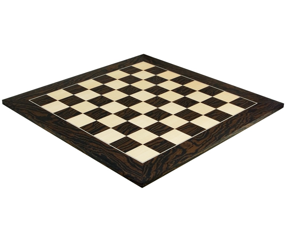 23.6 Inch Tiger Ebony and Maple Deluxe Chess Board