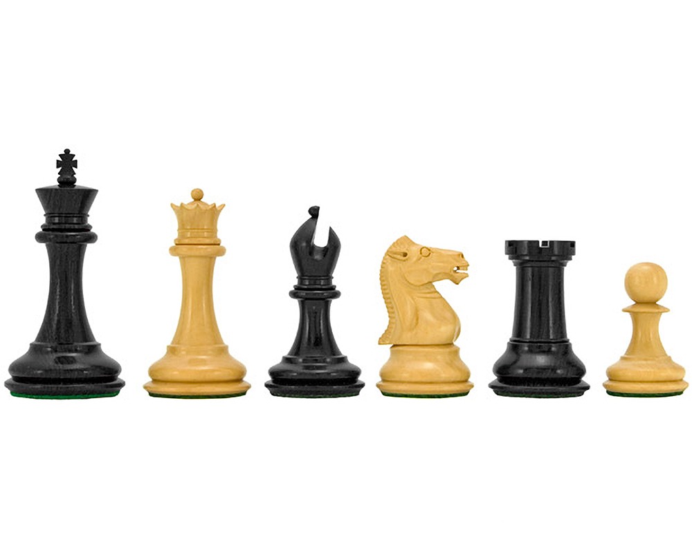 Sovereign Series Ebony and Boxwood Chessmen 3 Inches