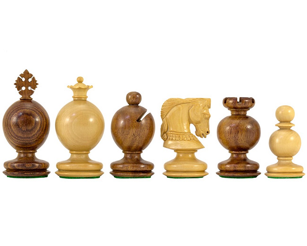 Easter Series Golden Rosewood Carved Chessmen