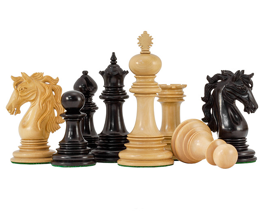 Constantine Luxury Ebony Chess Pieces 4.5 Inches
