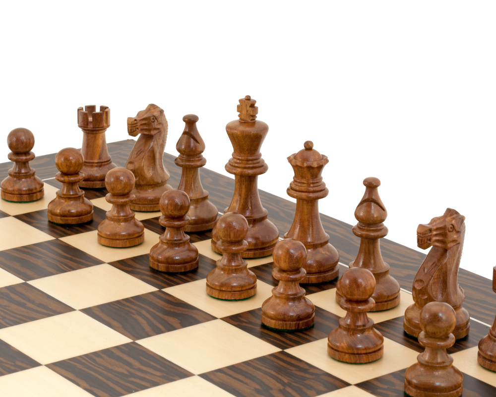 American Staunton Chessmen in Sheesham 3.75 Inches