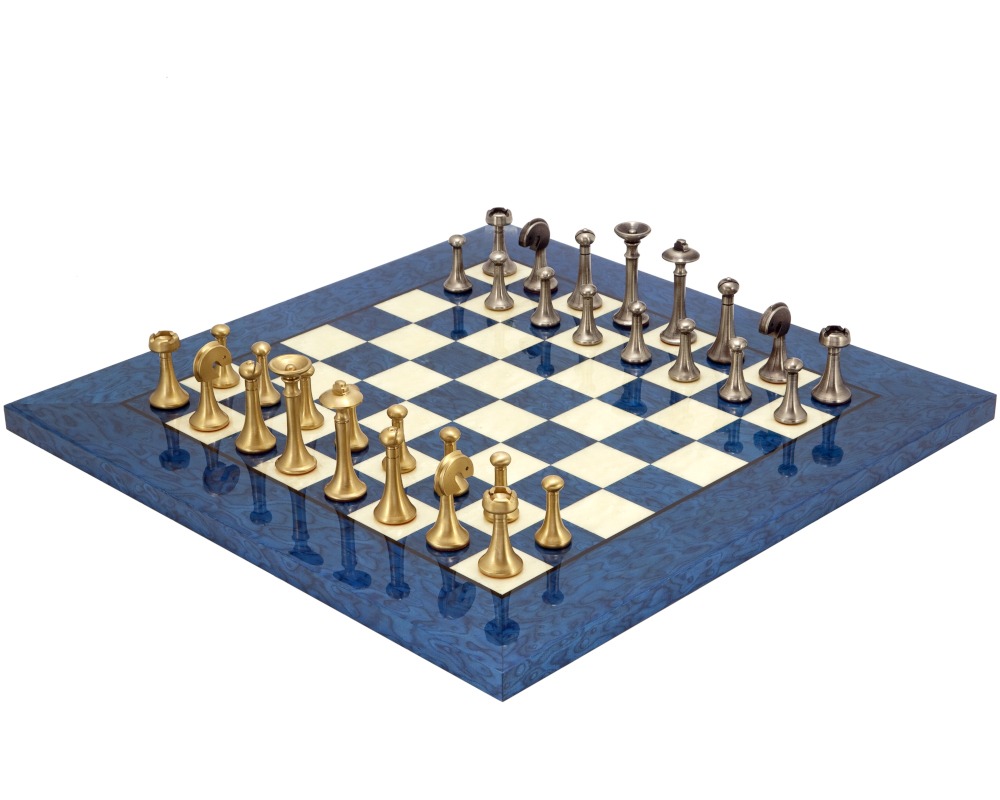 Blue Metropolis Chess Set