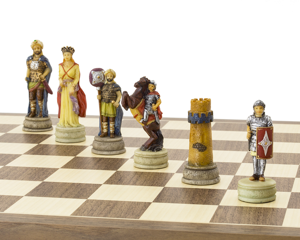 The Romans Vs Arabs Hand painted themed Chess set by Italfama