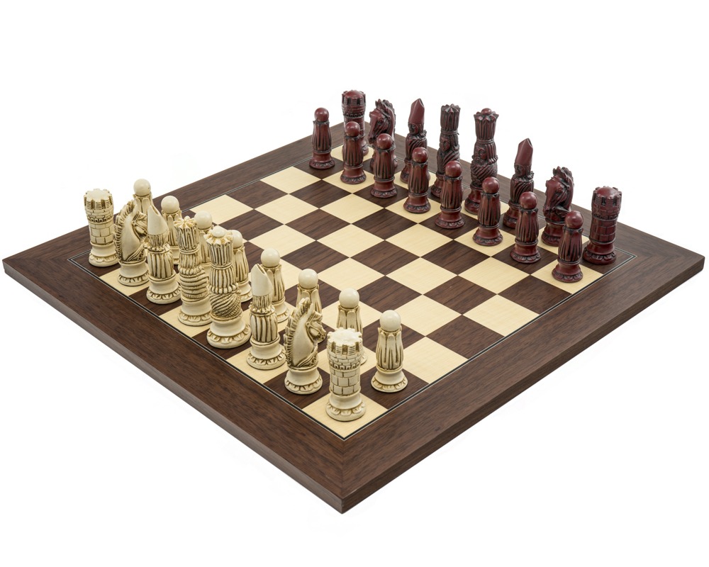 The Berkeley Chess Victorian Cardinal Palisander Chess Set
