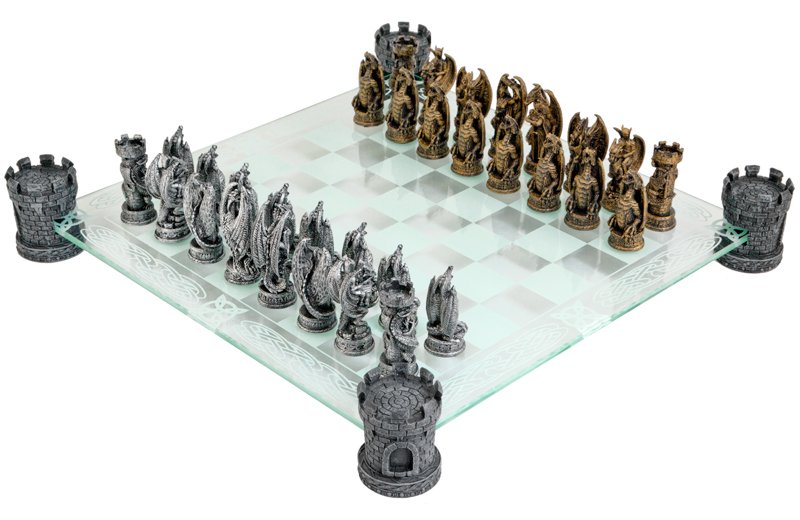 An example product from our Glass Chess Sets range