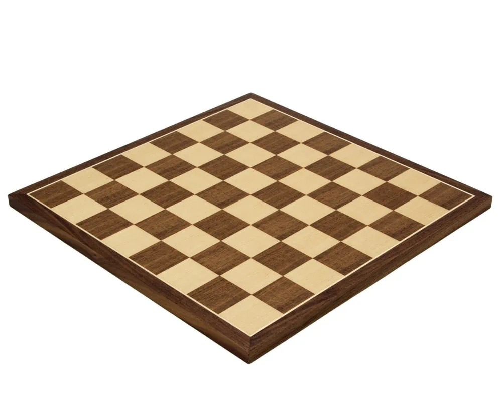 15.75 Inch Walnut and Maple Chess Board