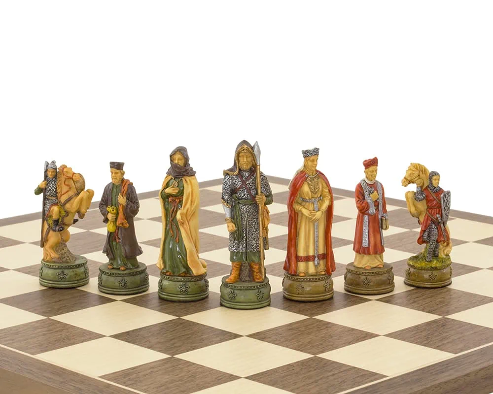 The Camelot Hand painted themed Chess set by Italfama